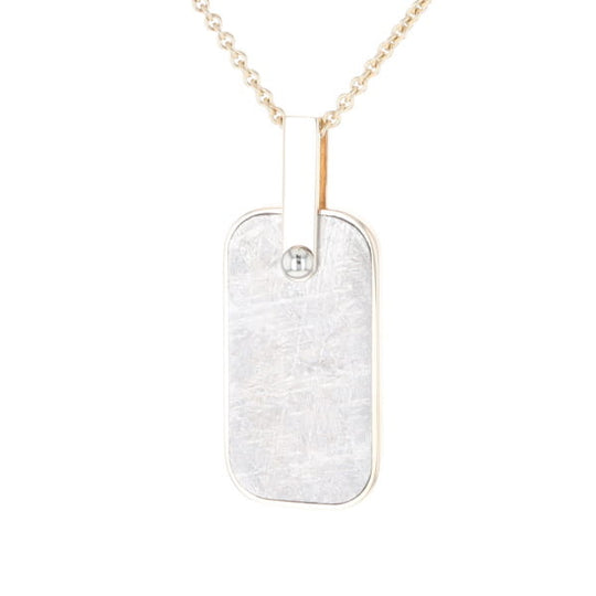 Meteorite Reversible Dog Tag Pendant