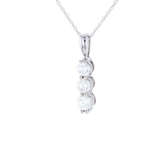 Three Diamond Drop Pendant