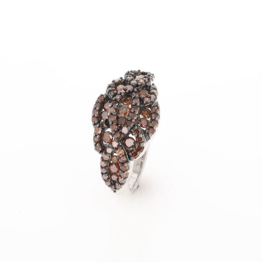 Knot Cluster Orange Diamond Ring