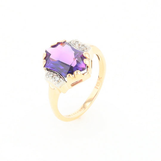 Vintage Hexagon Sapphire Ring