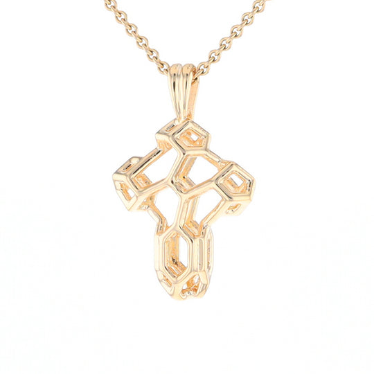 Small Voronoi Cross Pendant