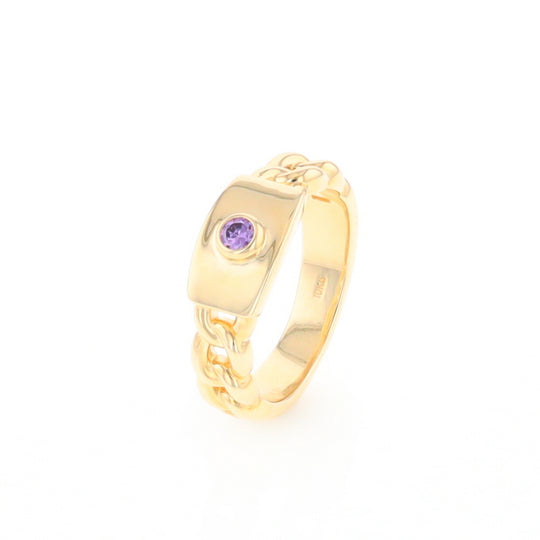 Amethyst Chain Design Ring