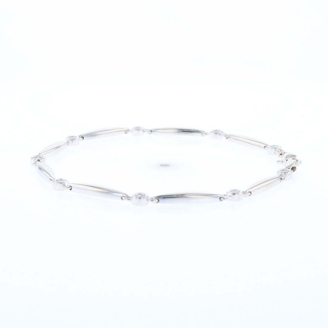 Elongated Link Diamond Bracelet