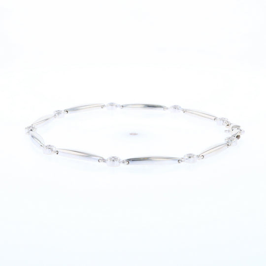 Elongated Link Diamond Bracelet