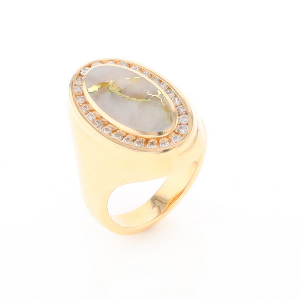 Gold Quartz Ring Lady’s