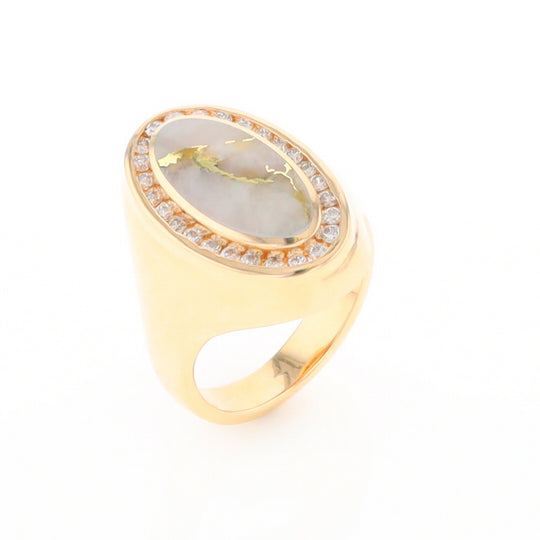 Gold Quartz Ring Lady’s