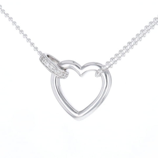 Diamond Clip Heart Necklace