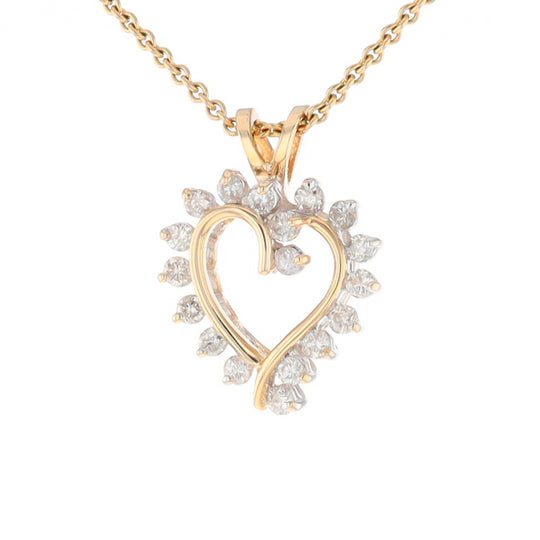 Open Heart Diamond Pendant