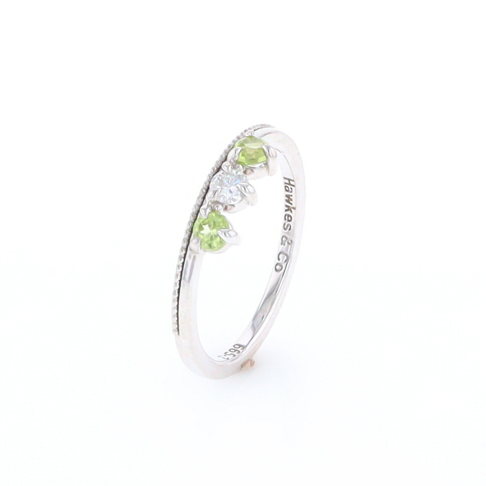 Peridot & Diamond Mother's Ring