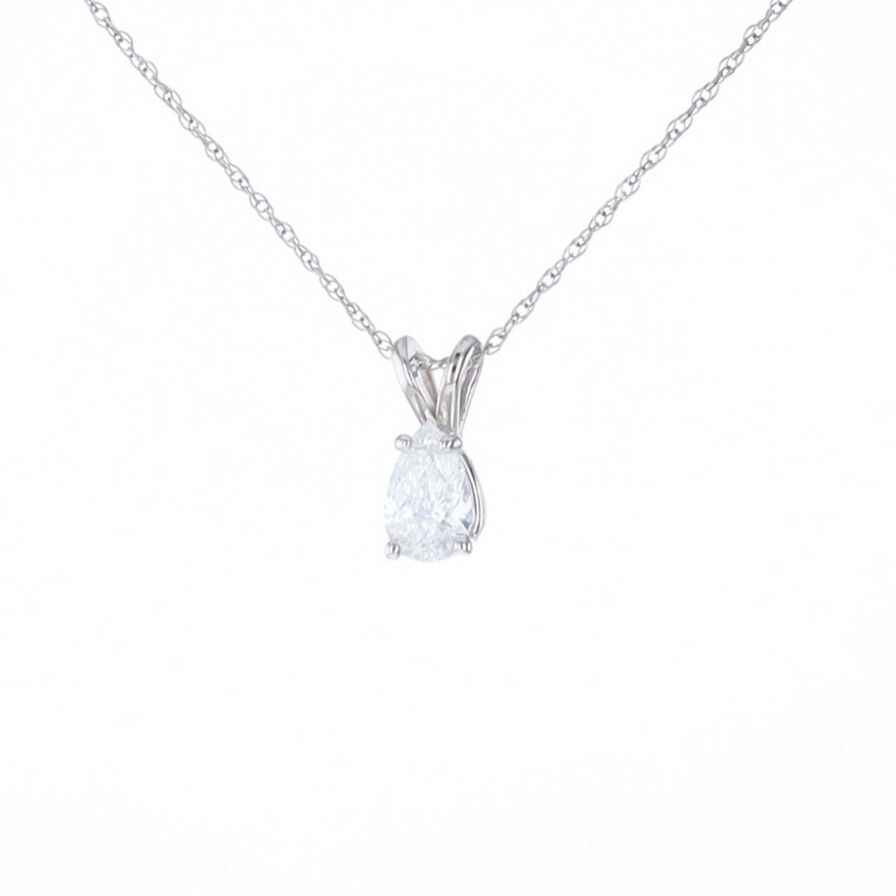 Pear Diamond Solitaire Pendant