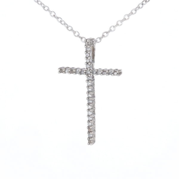 Thin Diamond Cross Necklace
