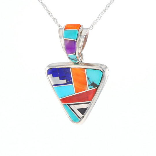 Triangle Native Inlaid Pendant