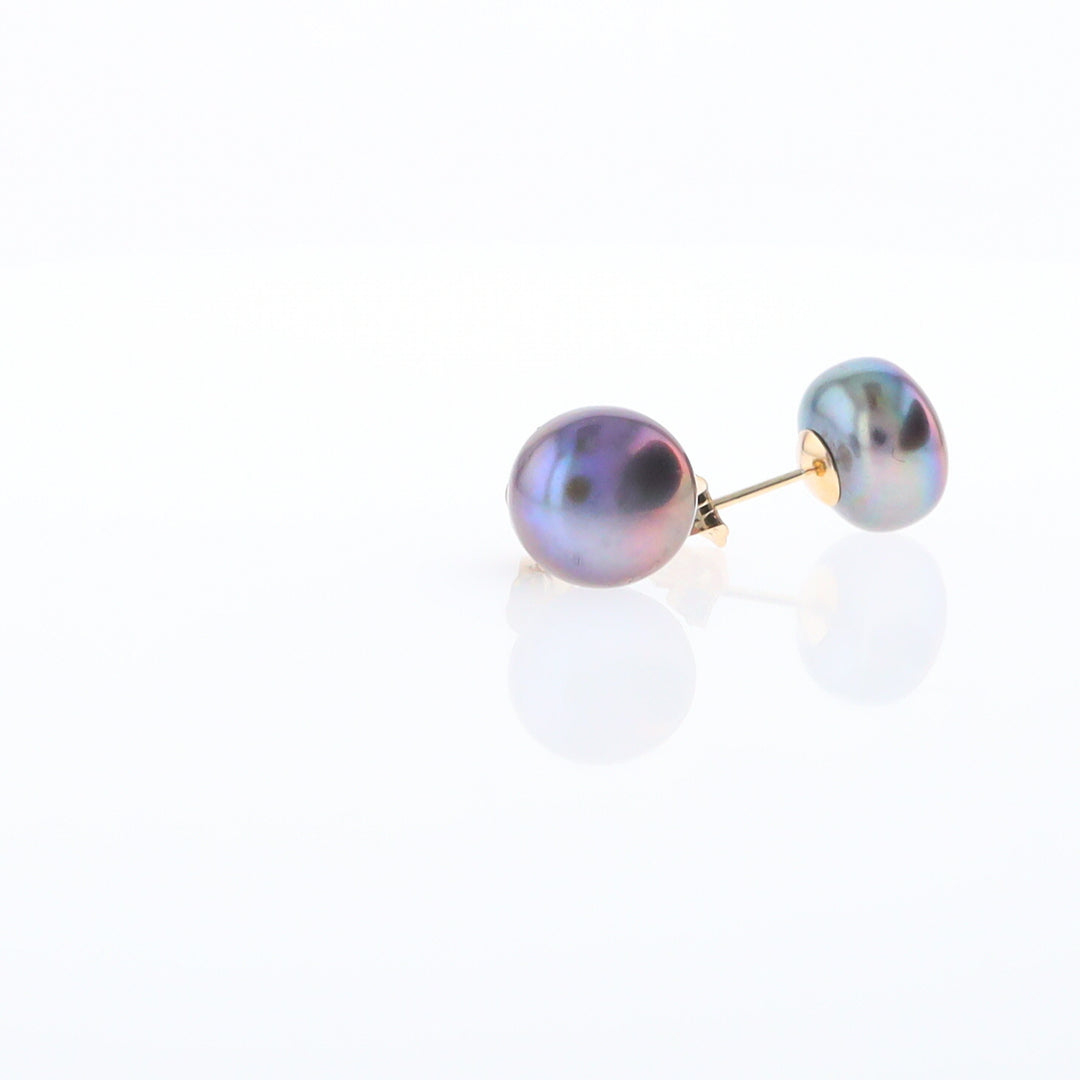 Tahitian Grey Pearl Studs