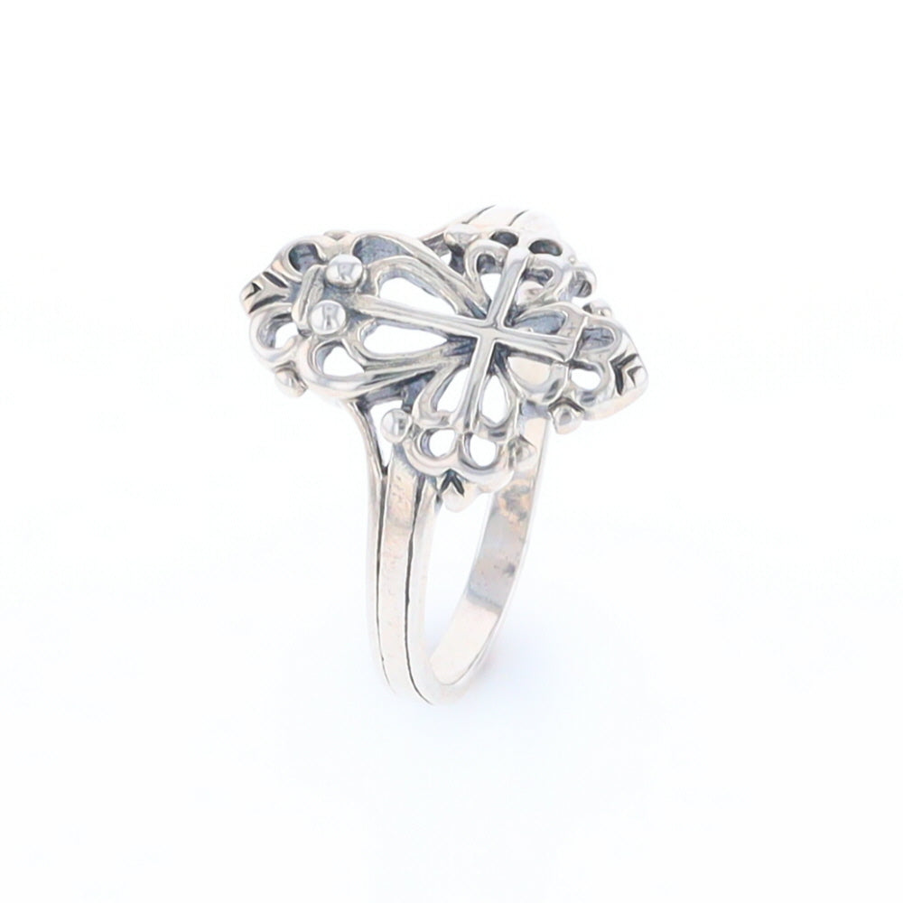 Openwork Cross Ring