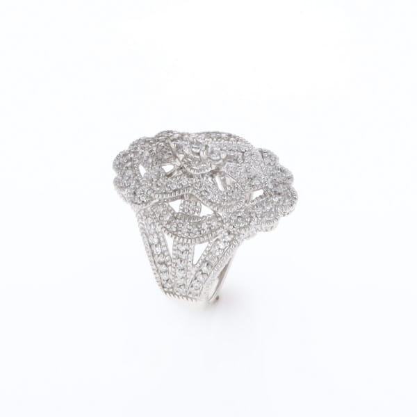 Floral Filigree Design Diamond Ring