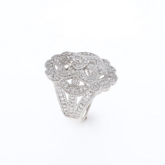 Floral Filigree Design Diamond Ring