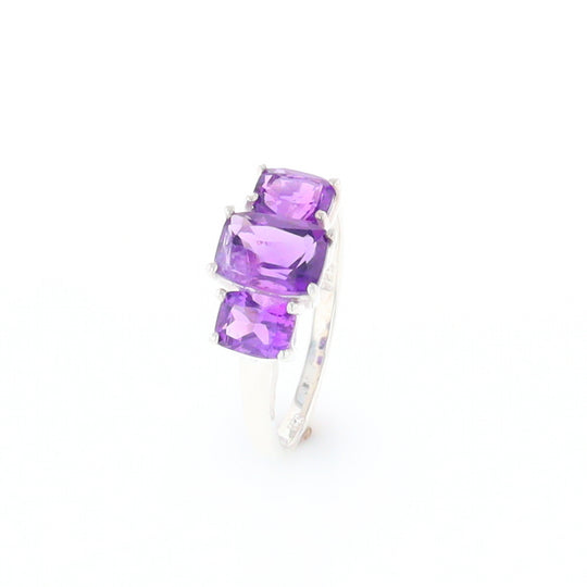 3-Stone Amethyst Ring