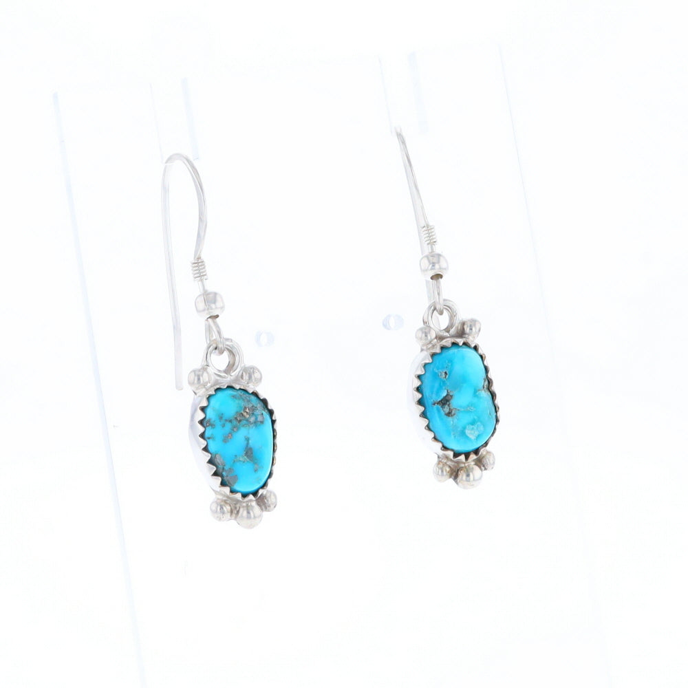 Native Dangle Turquoise Bead Earrings