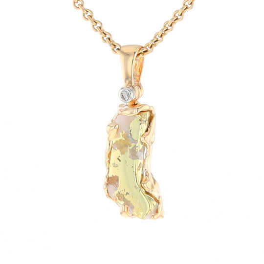 Gold Quartz Freeform Pendant (G2)