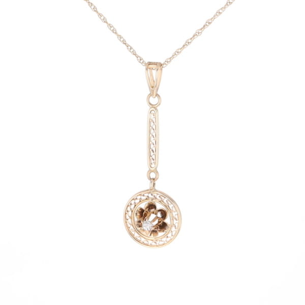 Buttercup Filigree Vintage Pendant