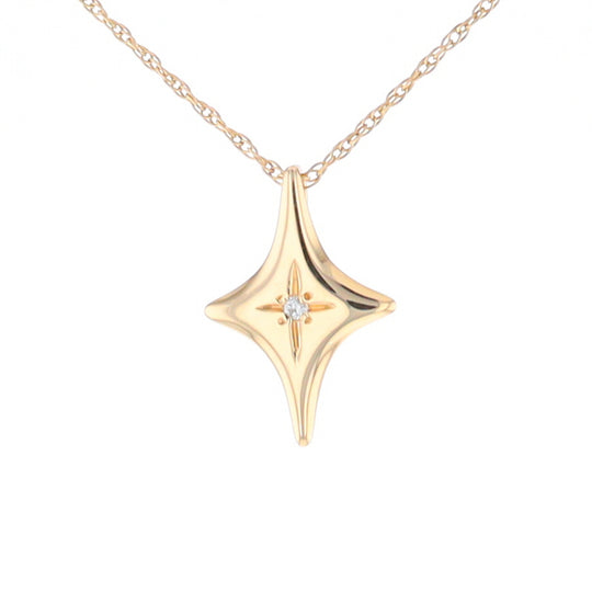 North Star Pendant Diamond Solitaire