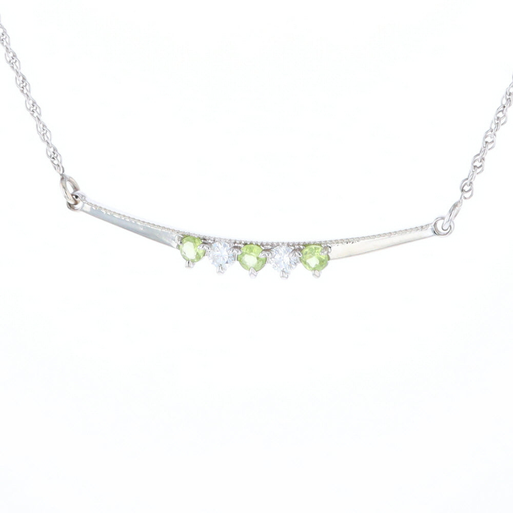 Peridot & Diamond Mother's Necklace