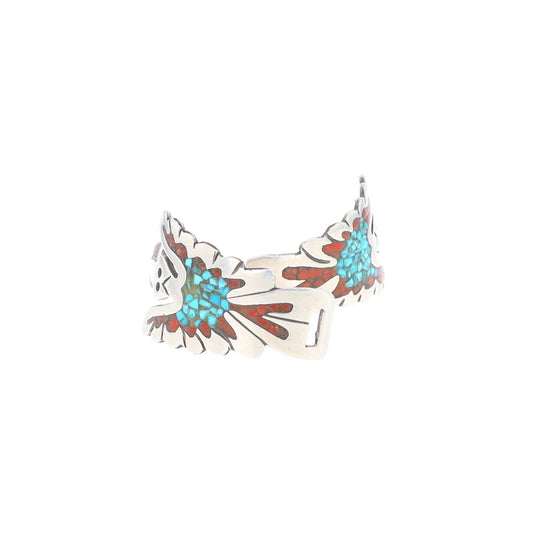 Crushed Turquoise and Coral Thunderbird Watch Tips