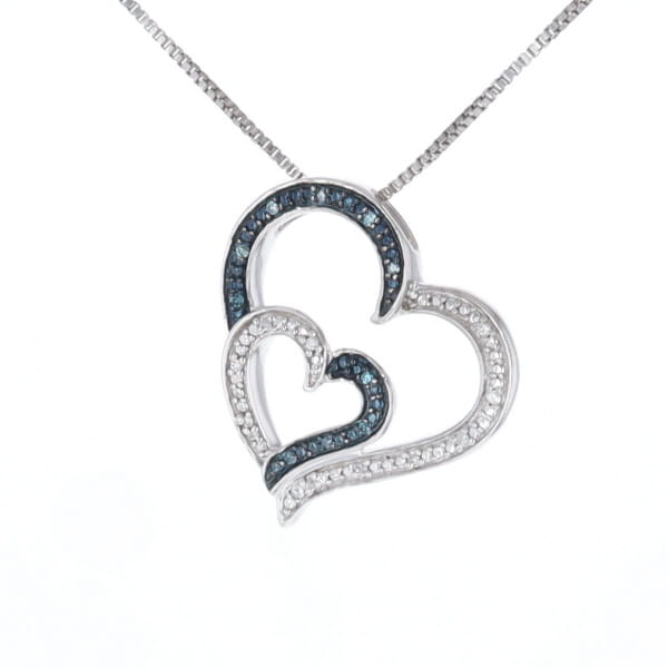 Double Heart Diamond Necklace