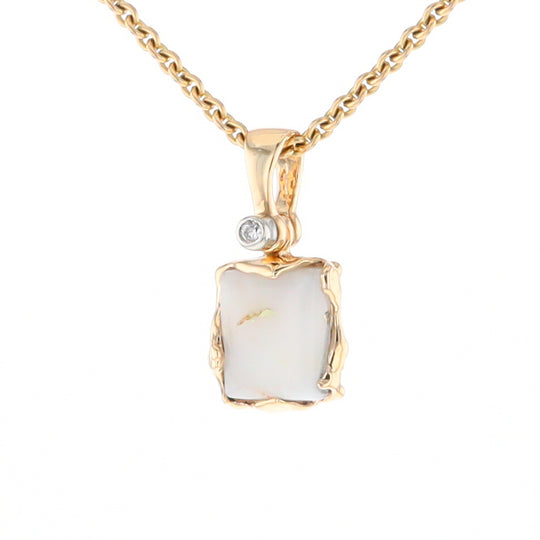 Gold Quartz Freeform Pendant (G2)