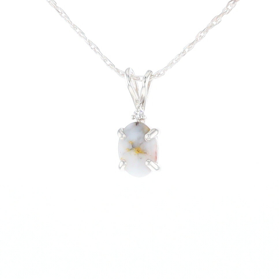 Gold Quartz Cabochon Necklace