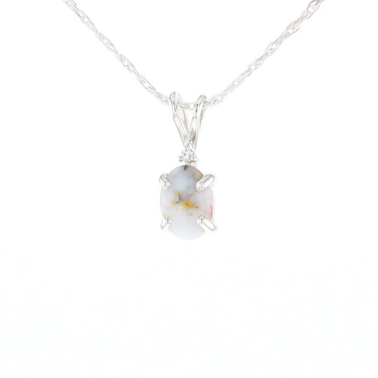 Gold Quartz Cabochon Necklace