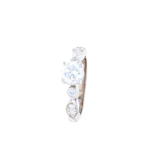 Simply Vintage Engagement Ring 1.37ctw (White Gold)