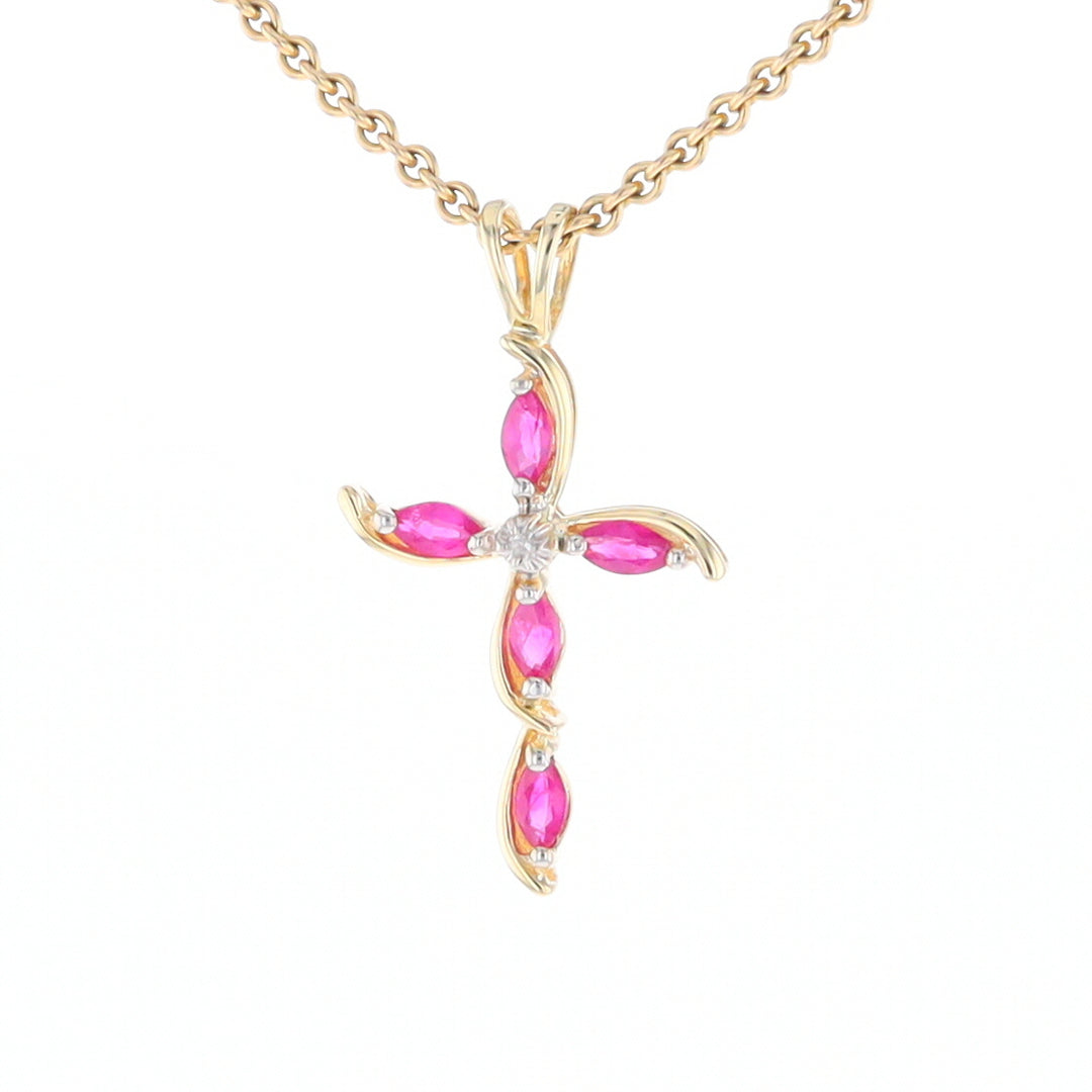 Marquise Ruby Cross