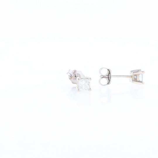 0.43ctw Princess Cut Diamond Stud Earrings