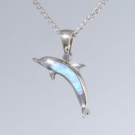Opal Pendant Inlaid Sea Life Dolphin