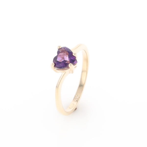 Heart Amethyst Ring