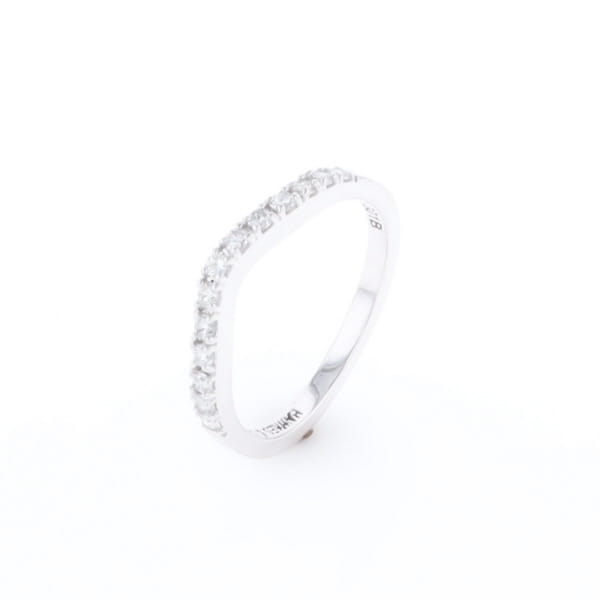 Diamond Contour Wedding Band
