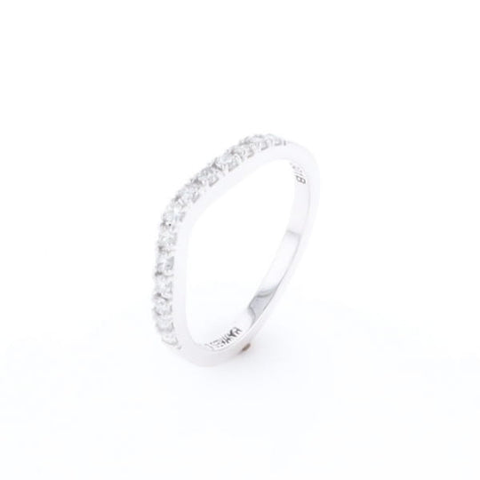 Diamond Contour Wedding Band