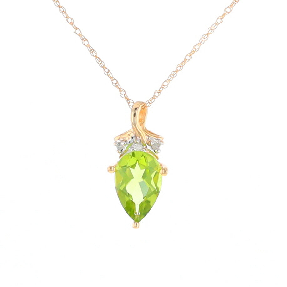 Pear-Shaped Peridot Necklace