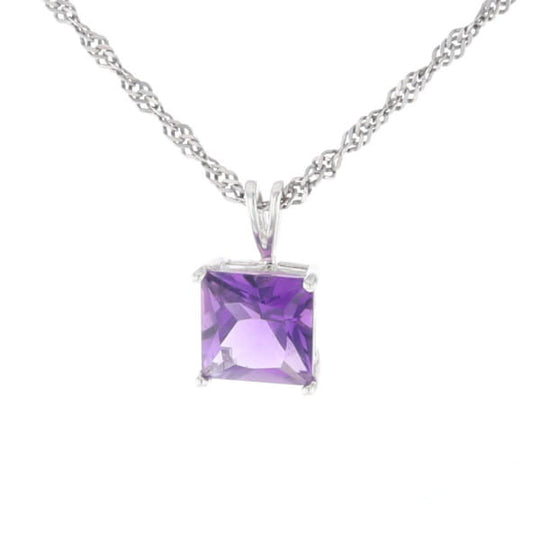 Amethyst Solitaire Pendant