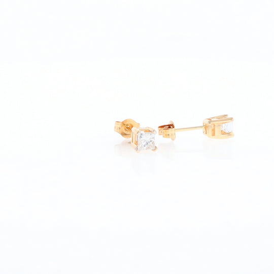 0.48ctw Princess Cut Diamond Studs