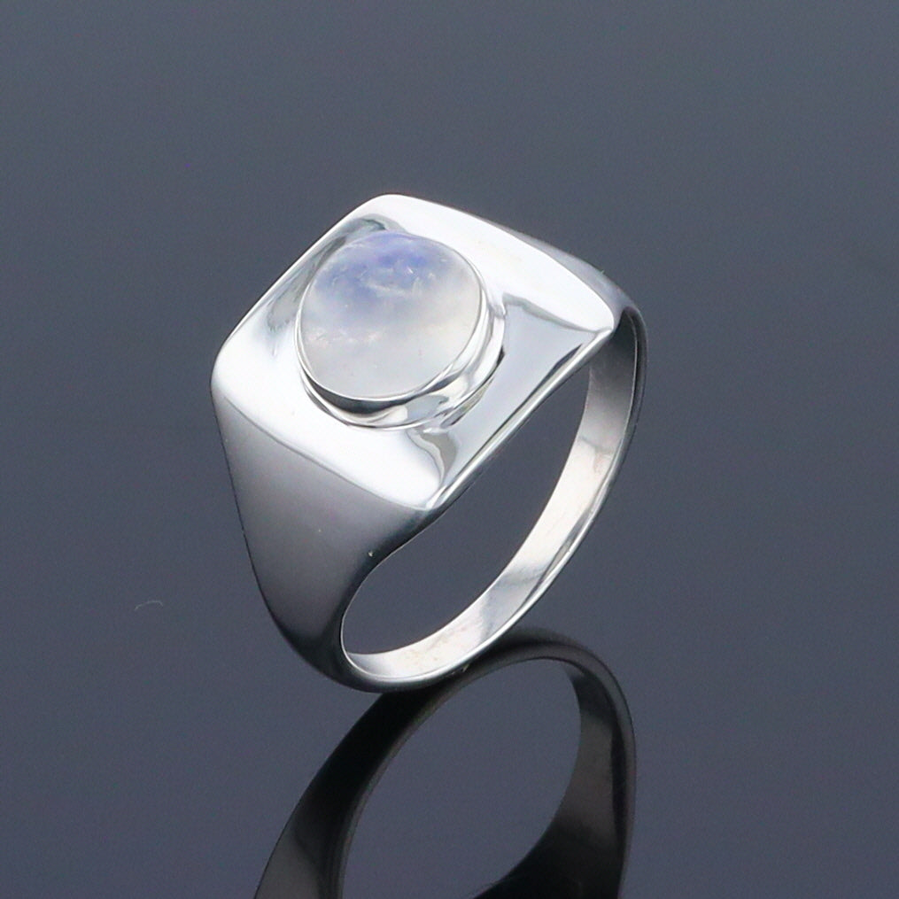 Bezel Moonstone Ring