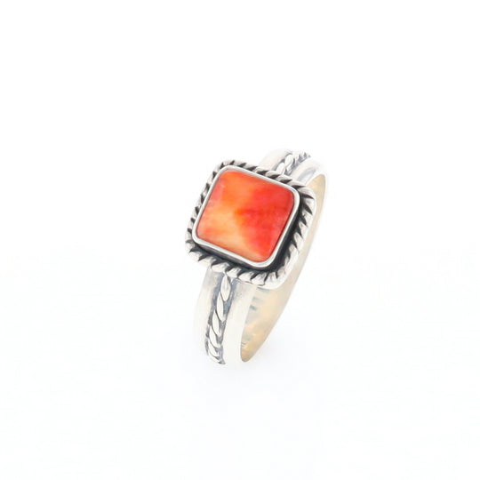 Braided Square Spiny Oyster Ring