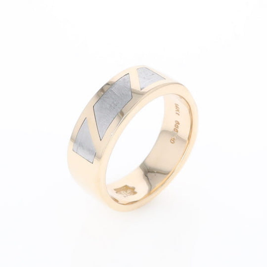 Meteorite Ring, 3 Section Inlaid Design