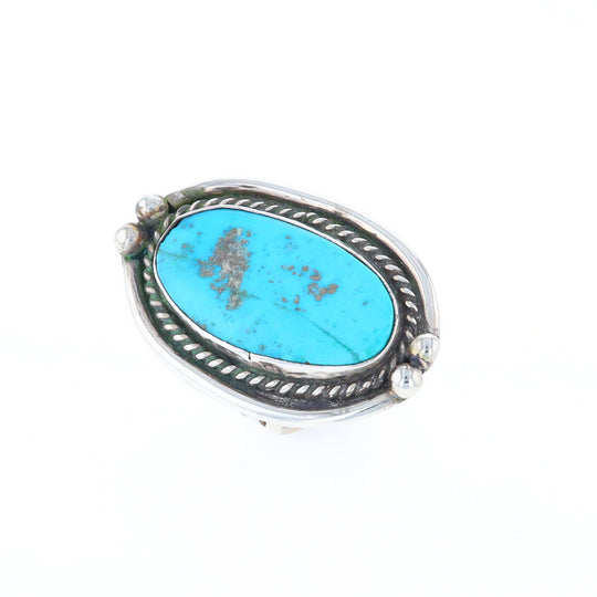 Long Oval Turquoise Ring