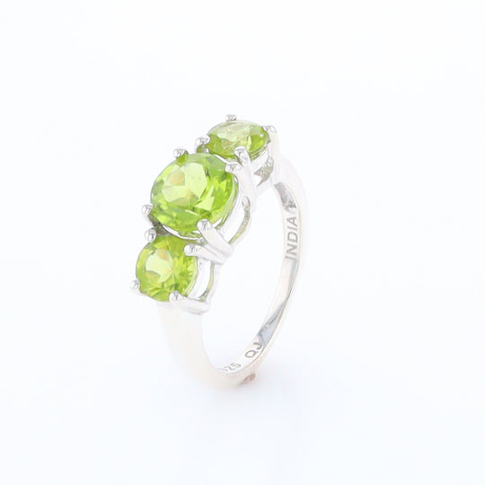 Three Peridot Ring