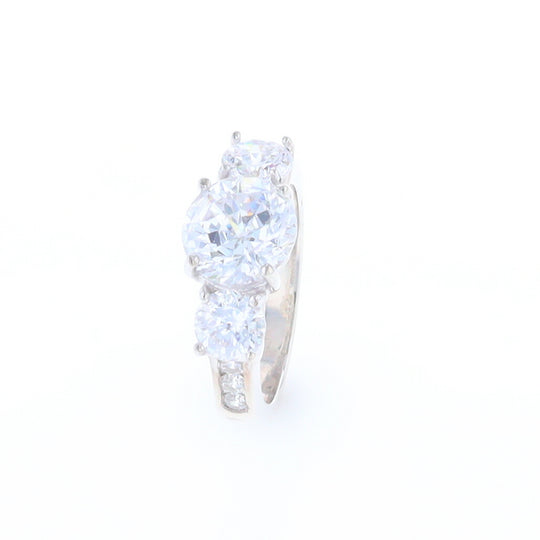 Three Stone Cubic Zirconia Ring