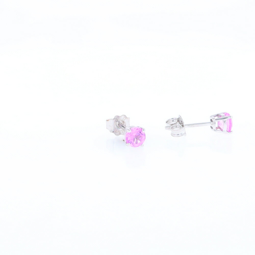 Pink Sapphire Stud Earrings