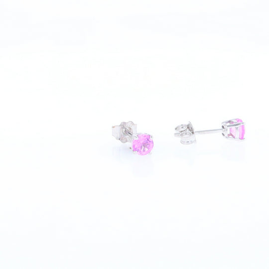 Pink Sapphire Stud Earrings