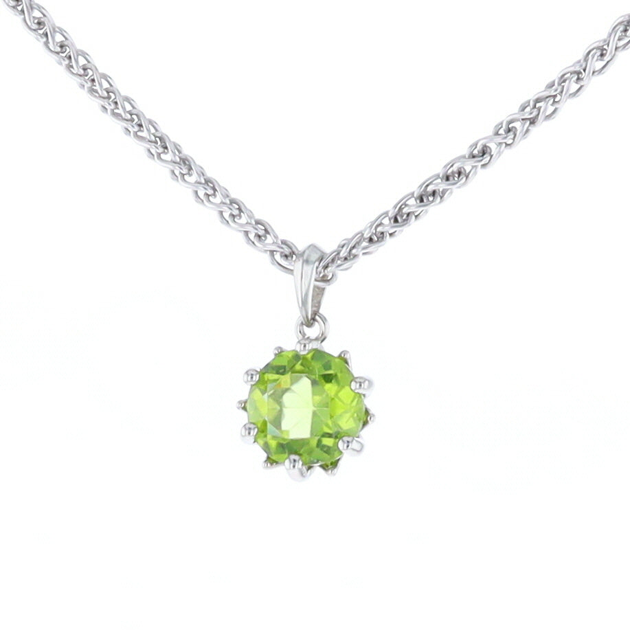 Solitaire Peridot Tulip Pendant